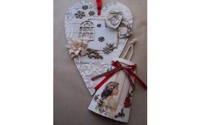 Χριστουγεννιάτικη Vintage Καρδιά