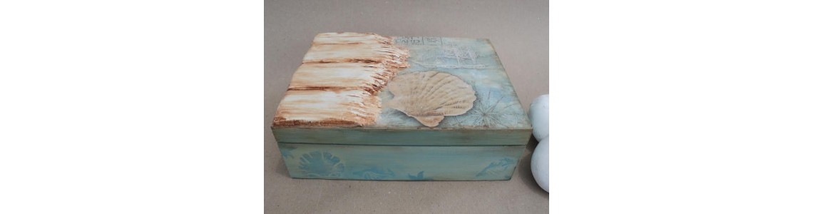 Καλοκαιρινό κουτί με mix media