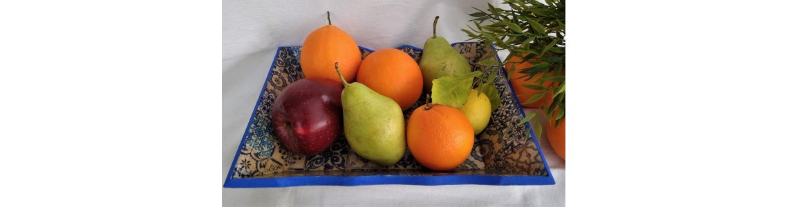 Ξύλινη Φρουτιέρα με decoupage