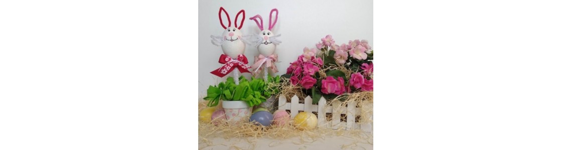 Aυγά - Λαγουδάκια μέσα σε γλαστράκια