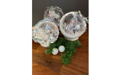 Χριστουγεννιάτικη Διάφανη Μπάλα Magic Winter