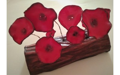 Πολυμερικός πηλός: Απομίμηση Ξύλινου Κορμού & Παπαρούνες από Cernit