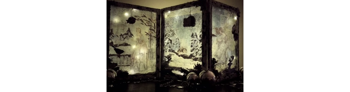 Χριστουγεννιάτικο διακοσμητικό παραβάν - Fairy in the snow Χριστουγεννιάτικο διακοσμητικό παραβάν - Fairy in the snow