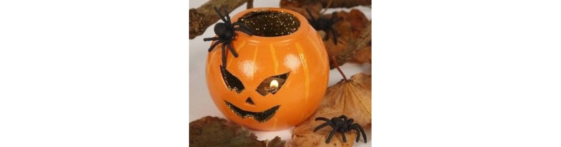 DIY κηροπήγια σε σχήμα κολοκύθας