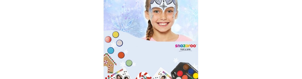 Ιδέες για χριστουγεννιάτικες μεταμφιέσεις με τα χρώματα Face Painting Snazaroo