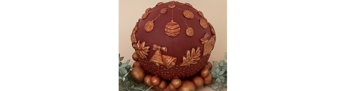 Christmas DIY: Διακοσμητική Μπάλα με Πηλό & Μεταλλικές Λεπτομέρειες