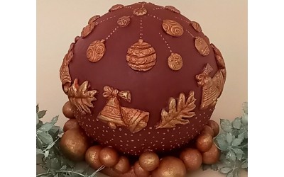 Christmas DIY: Διακοσμητική Μπάλα με Πηλό & Μεταλλικές Λεπτομέρειες