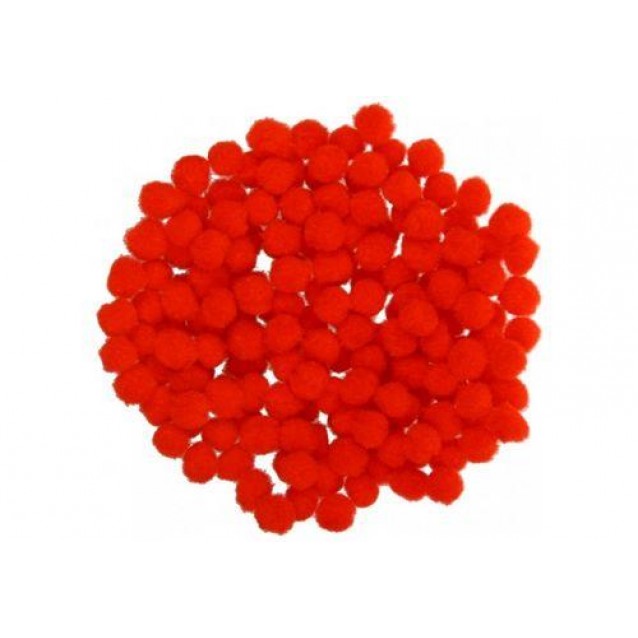 100 Πομ πομ Κόκκινα 2cm