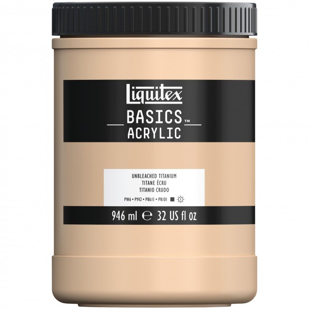 Liquitex Basics 946ml Acrylic 434 Unbleached Titanium Series 1
