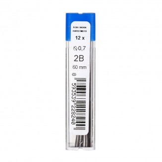 12 Μύτες Μηχανικού Μολυβιού 0,7mm 2B