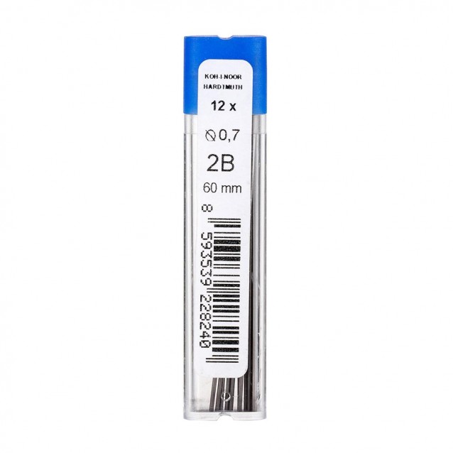 12 Μύτες Μηχανικού Μολυβιού 0,7mm 2B