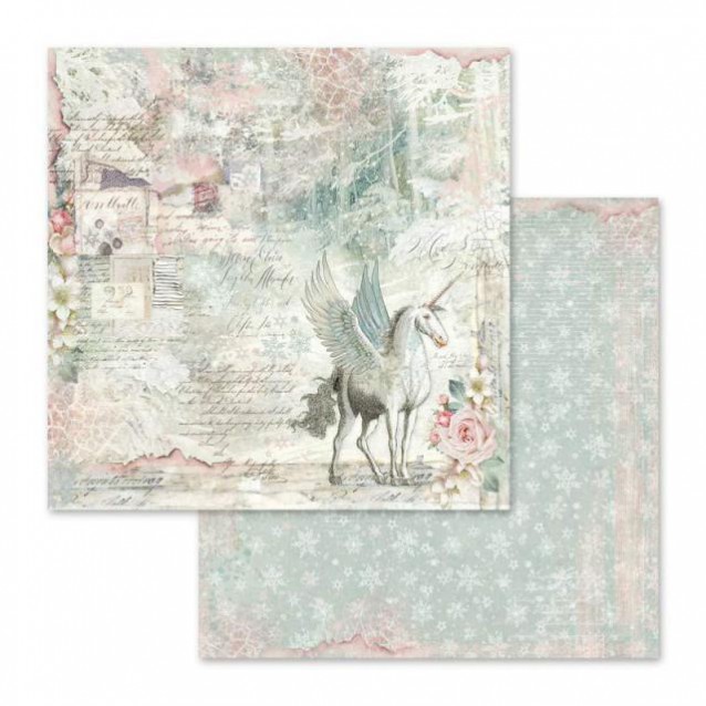 Stamperia Χαρτί Scrapbooking 30,5x30,5cm Διπλής Όψης Unicorn Fantasy
