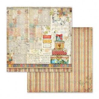 Stamperia Χαρτί Scrapbooking 30,5x30,5cm Διπλής Όψης Patchwork Gift