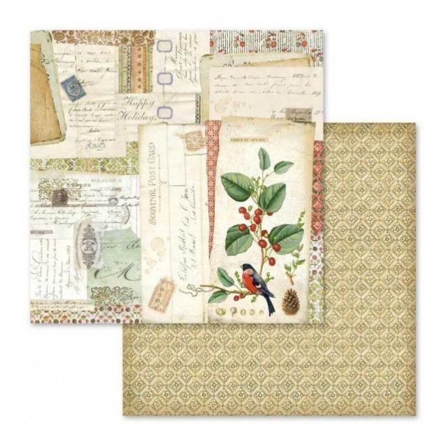 Stamperia Χαρτί Scrapbooking 30,5x30,5cm Διπλής Όψης Winter Botanic Cartoline