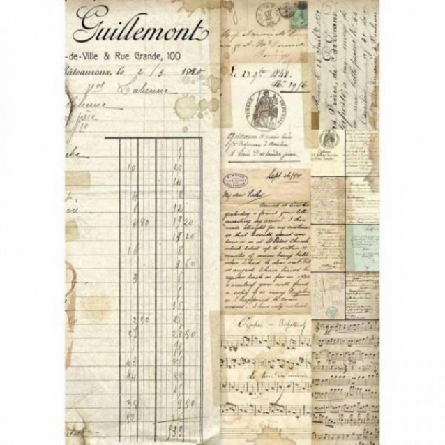 Stamperia Ριζόχαρτο Decoupage A4 (21x29,7cm) Manuscripts