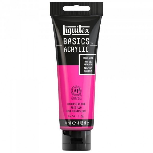Liquitex Basics 118ml Acrylic 987 Fluorescent Pink