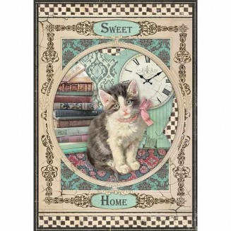 Stamperia Ριζόχαρτο Decoupage A4 (21x29,7cm) Sweet Home Cat