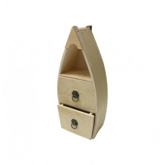 Ξύλινη Συρταρίερα/Βάρκα 14x7,5x31cm (ΜxΠxΥ)