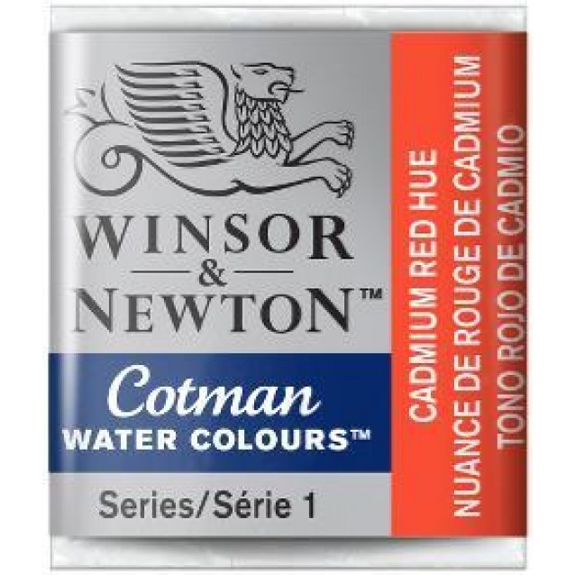 Winsor & Newton Half Pan Ακουαρέλας Cotman 095 Cadmium Red Hue Series 1