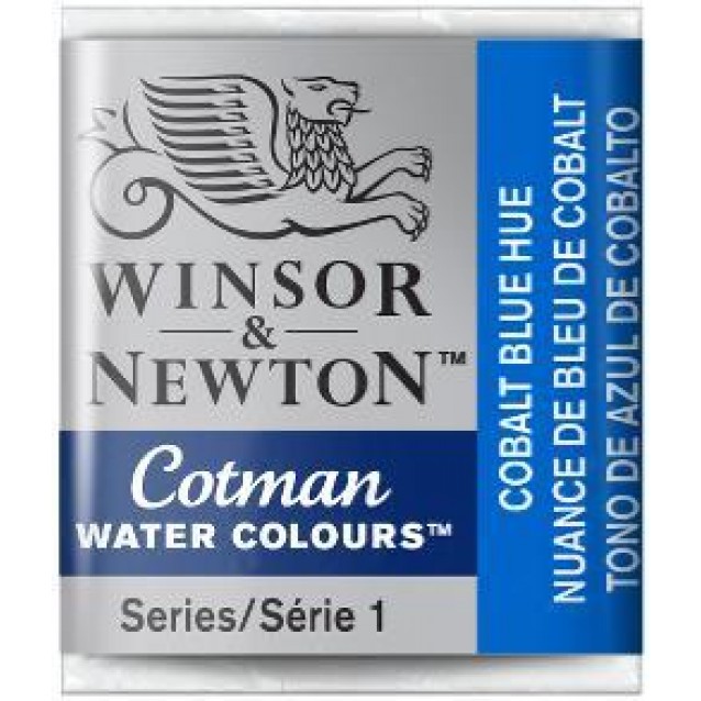 Winsor & Newton Half Pan Cotman 179 Cobalt Light Blue Hue
