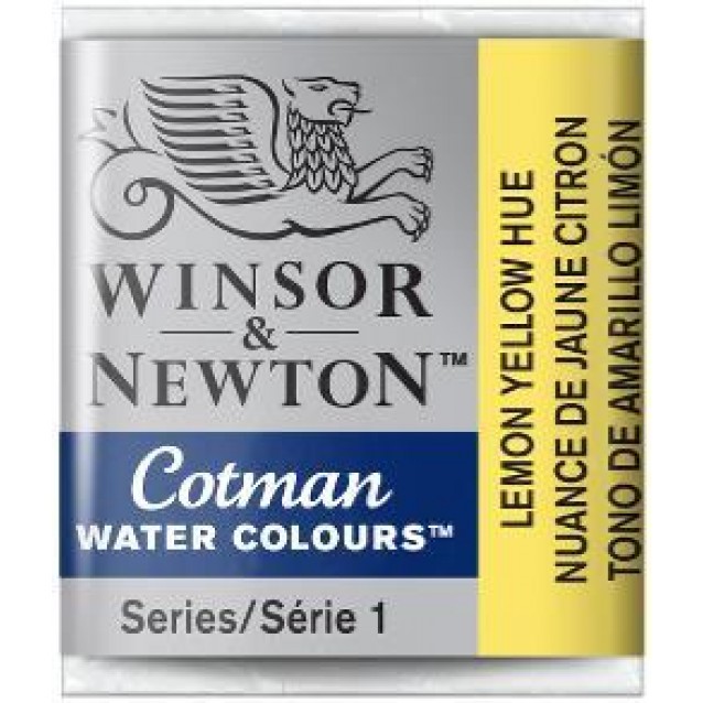 Winsor & Newton Half Pan Cotman 346 Lemon Yellow Hue