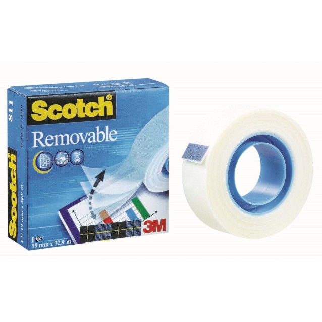 3M Σελοτείπ Scotch Tape Removable 19mm x 33m