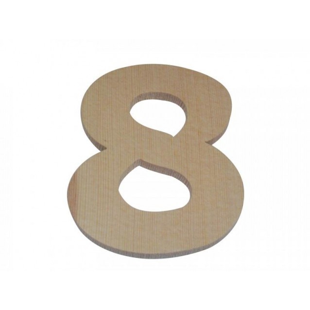 Ξύλινος Αριθμός 6cm - 8