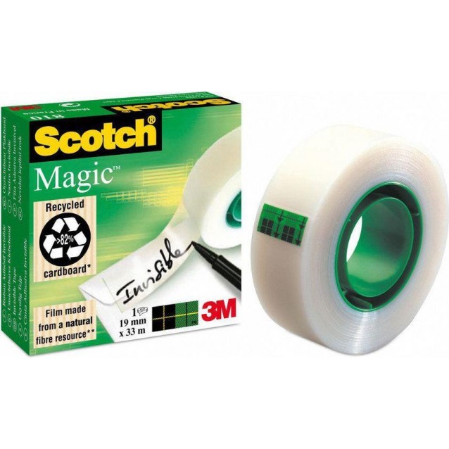 3M Scotch Tape 33m Magic Γαλακτερό Σελοτέιπ 19mm