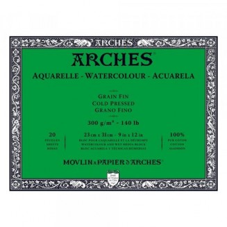 Arches Μπλοκ Ακουαρέλας Cold Pressed (Λεπτόκοκκο) 300gr 23x31cm 20 φύλλων