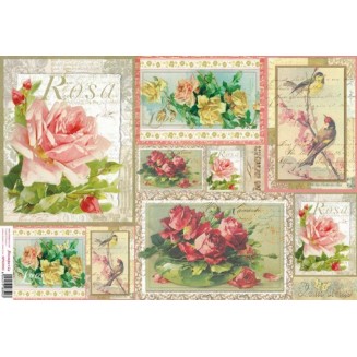 Stamperia Ριζόχαρτο Decoupage 48x33cm Τριαντάφυλλα