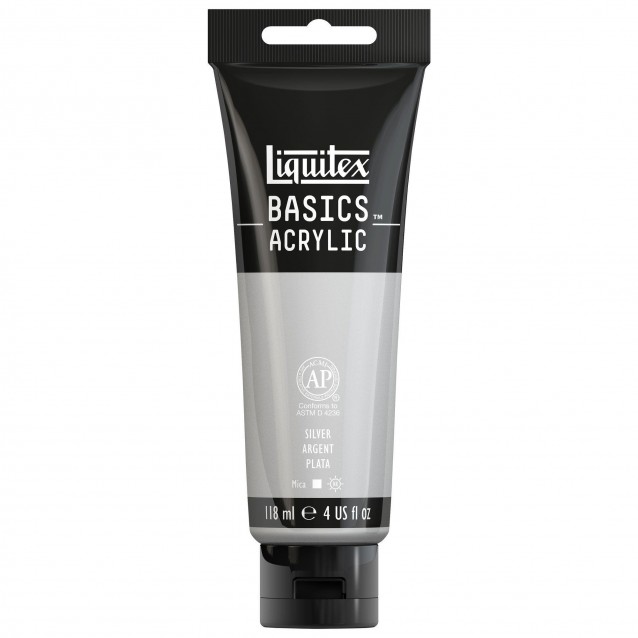Liquitex Basics 118ml Acrylic 052 Metallic Silver