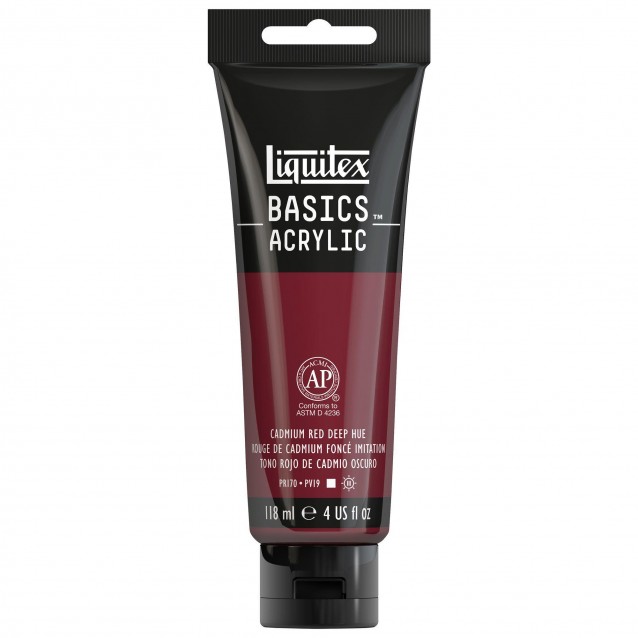 Liquitex Basics 118ml Acrylic 311 Cadmium Red Deep Hue