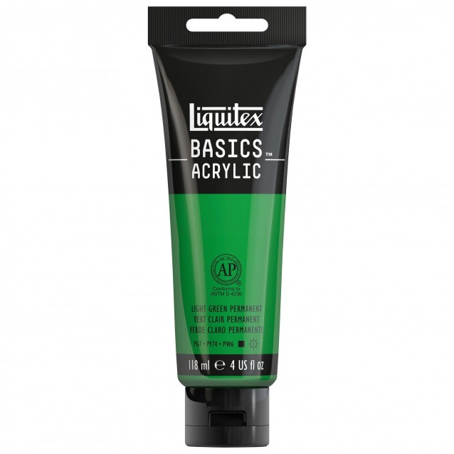 Liquitex Basics 118ml Acrylic 312 Green Light Permanent