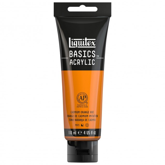 Liquitex Basics 118ml Acrylic 720 Cadmium Orange Hue