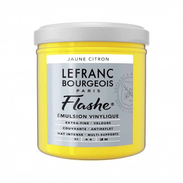 Lefranc & Bourgeois 125ml Flashe Acrylic 169 Lemon Yellow Series 1