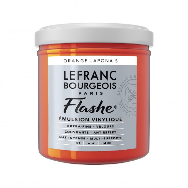 Lefranc & Bourgeois 125ml Flashe Acrylic 476 Japanese Orange Series 1