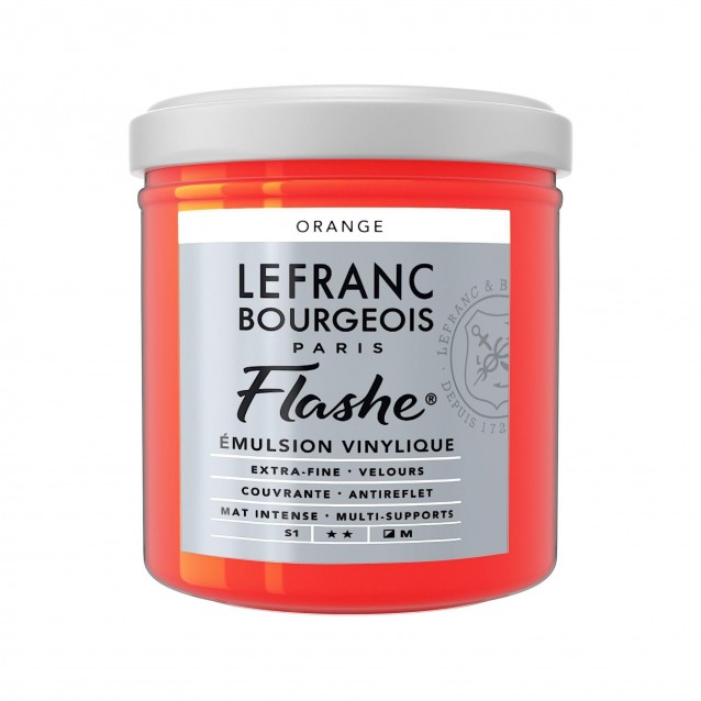 Lefranc & Bourgeois 125ml Flashe Acrylic 201 Orange Series 1
