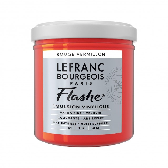 Lefranc & Bourgeois 125ml Flashe Acrylic 393 Series 1 Vermillion Red