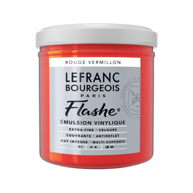 Lefranc & Bourgeois 125ml Flashe Acrylic 393 Vermillion Red Series 1