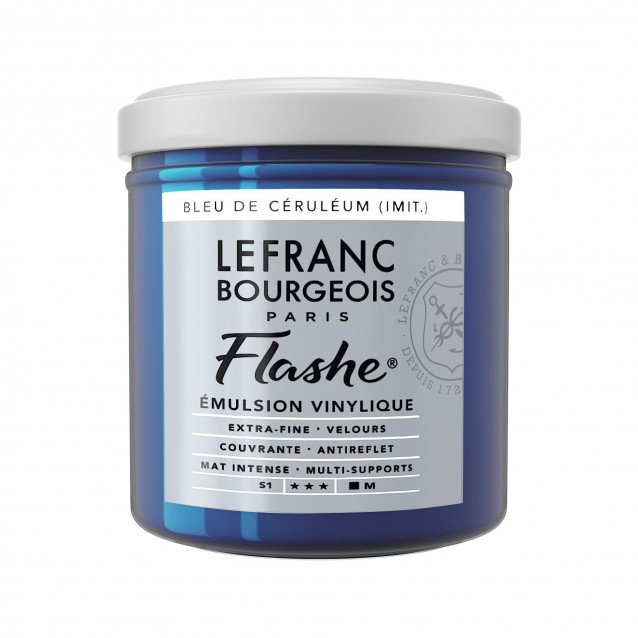 Lefranc & Bourgeois 125ml Flashe Acrylic 065 Cerulean Blue Hue Series 1