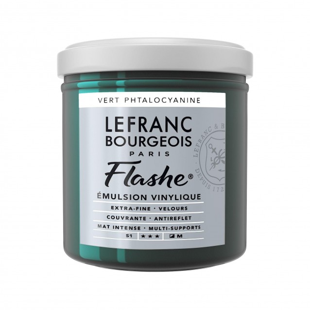 Lefranc & Bourgeois 125ml Flashe Acrylic 598 Phtalocyanine Green Series 1