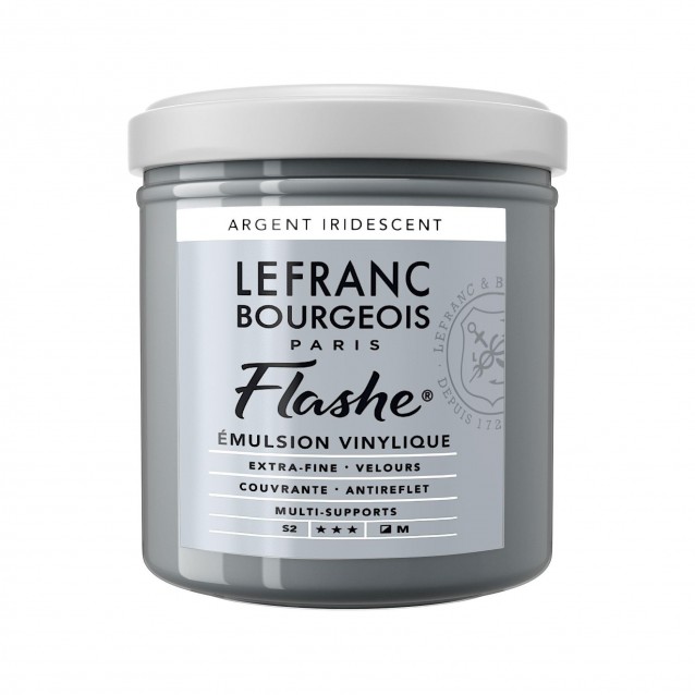 Lefranc & Bourgeois 125ml Flashe Acrylic 832 Iridescent Silver Series 2