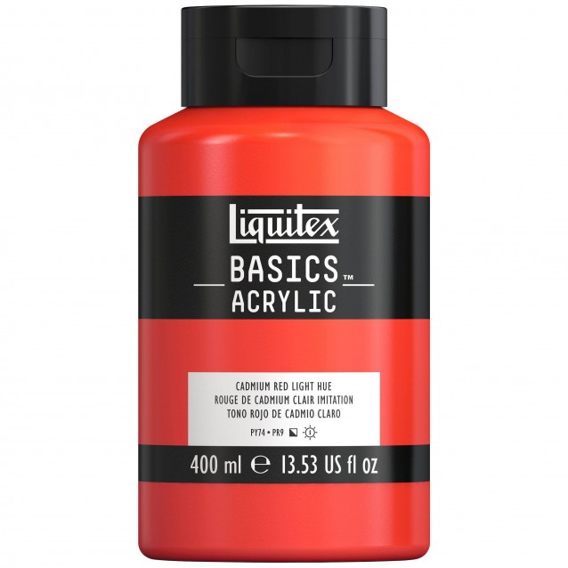 Liquitex Basics 400ml Acrylic 510 Cadmium Red Light