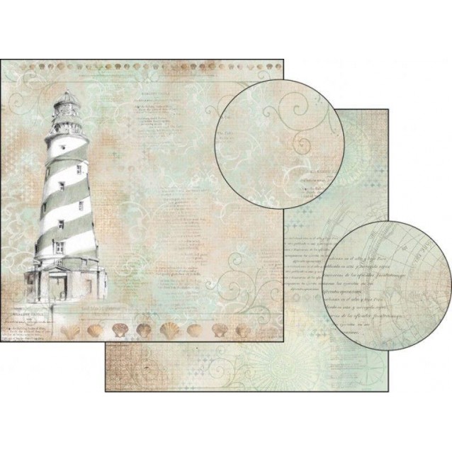 Stamperia Χαρτί Scrapbooking 30,5x30,5cm Διπλής Όψης Lighthouse