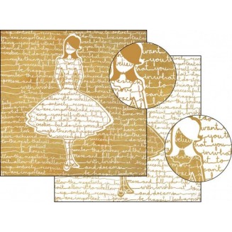 Stamperia Χαρτί Scrapbooking 30,5x30,5cm Διπλής Όψης Silhuette And Words