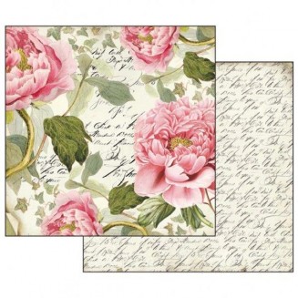 Stamperia Χαρτί Scrapbooking 30,5x30,5cm Διπλής Όψης Peony