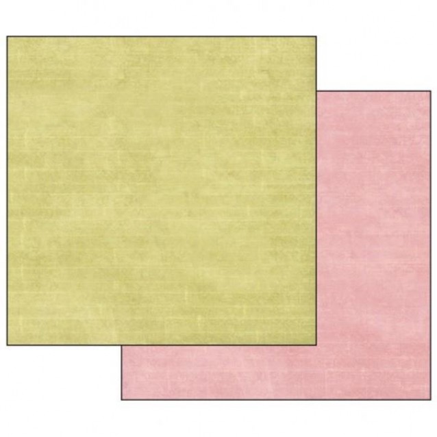 Stamperia Χαρτί Scrapbooking 30,5x30,5cm Διπλής Όψης Texture Green/Pink