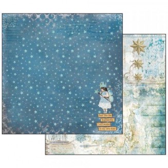 Stamperia Χαρτί Scrapbooking 30,5x30,5cm Διπλής Όψης Blue Stars Magic Wand