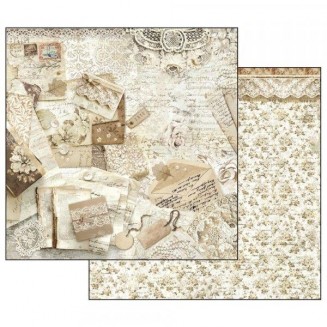 Stamperia Χαρτί Scrapbooking 30,5x30,5cm Διπλής Όψης Old Lace Cards and Laces