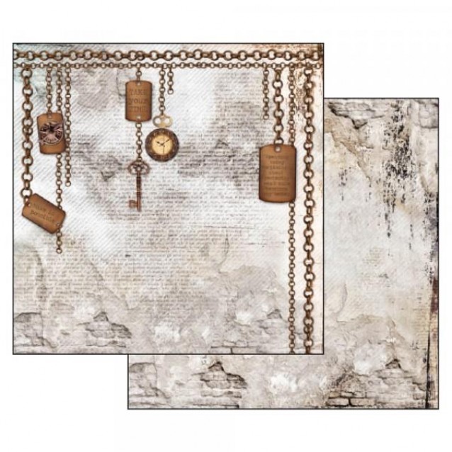 Stamperia Χαρτί Scrapbooking 30,5x30,5cm Διπλής Όψης Clockwise Chains And Keys